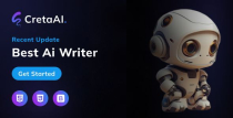 CretaAI - AI Writer AndCopywriting Landing Page Screenshot 1